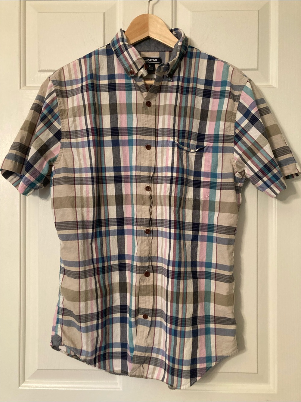 Lands' End Short-Sleeve Button-Down Shirt